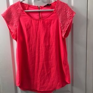 Express- sequin sleeve top